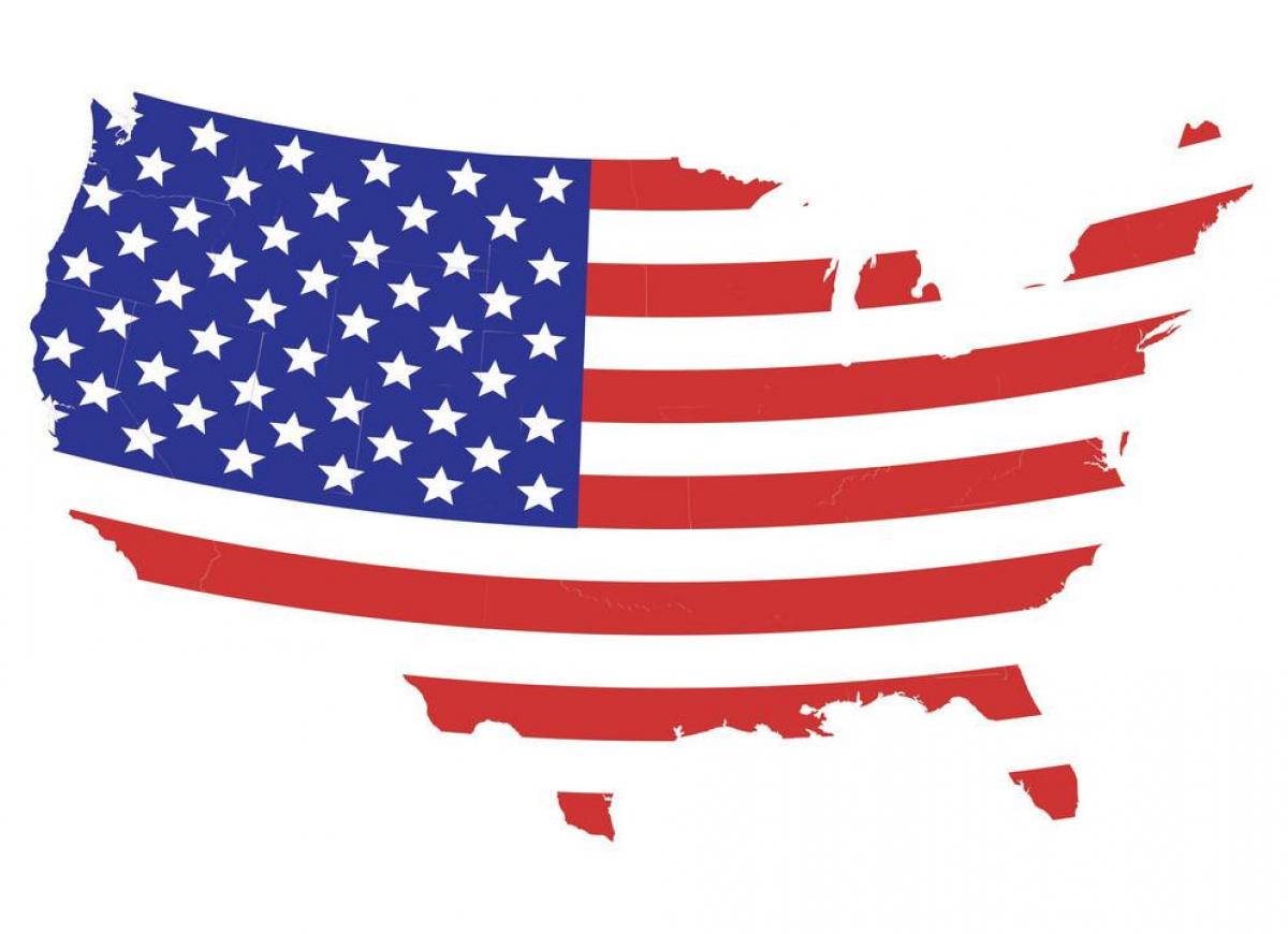 Mappa della bandiera USA
