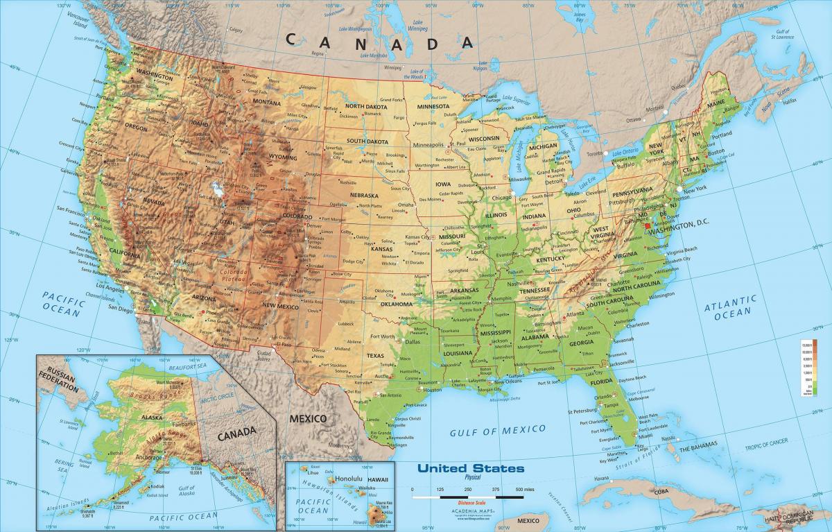 Mappa della discarica degli Stati Uniti